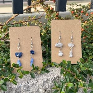 Handmade crystal beaded earrings.